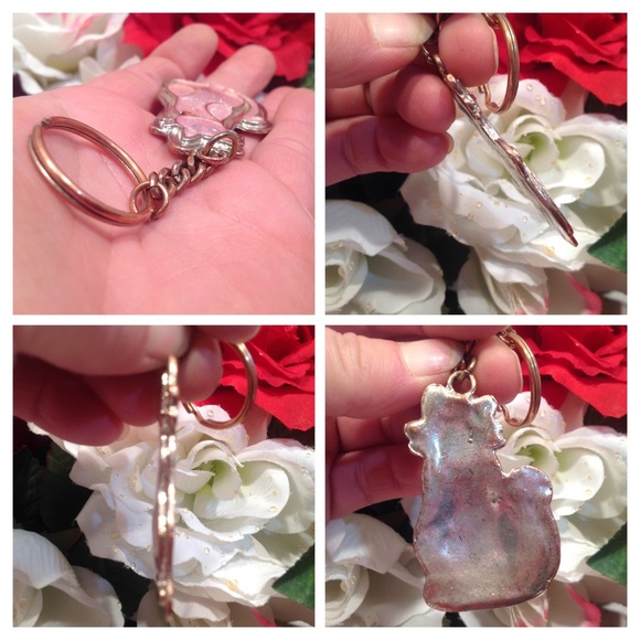 Keychain Cat Pink Glitter - Picture 2 of 8